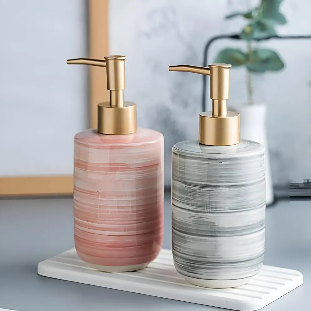 CeramiLux | Marble-Glazed Soap Dispenser