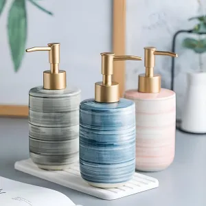 CeramiLux | Marble-Glazed Soap Dispenser