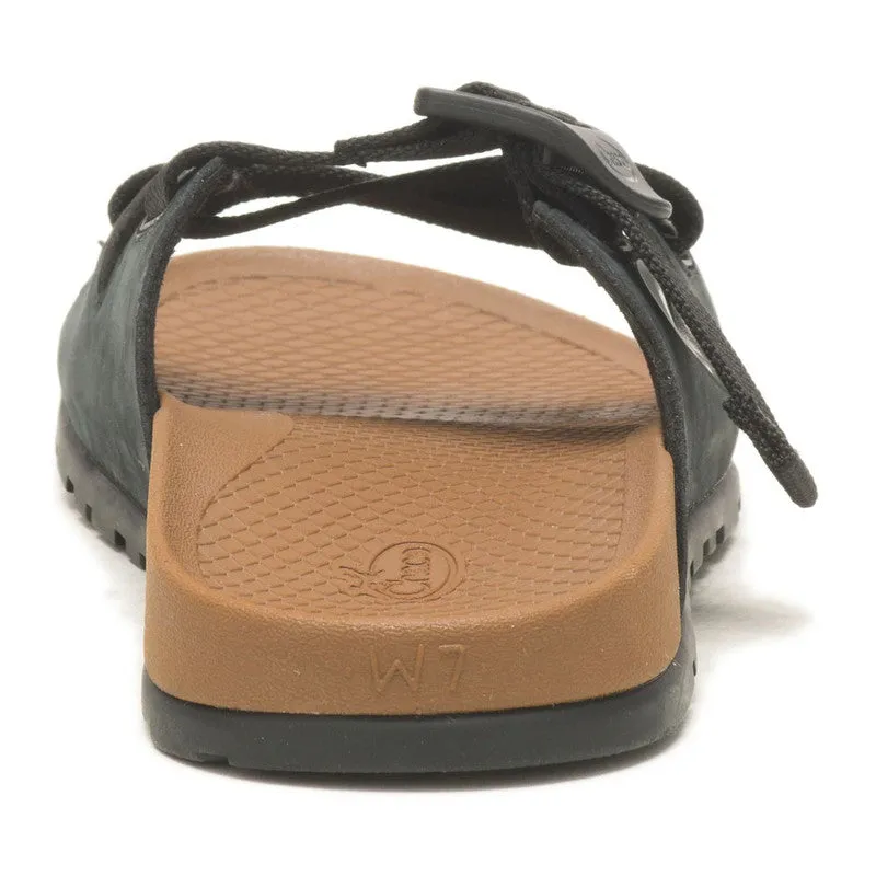 CHACO Lowdown Leather Slides Black Jch109412  Women (LF)