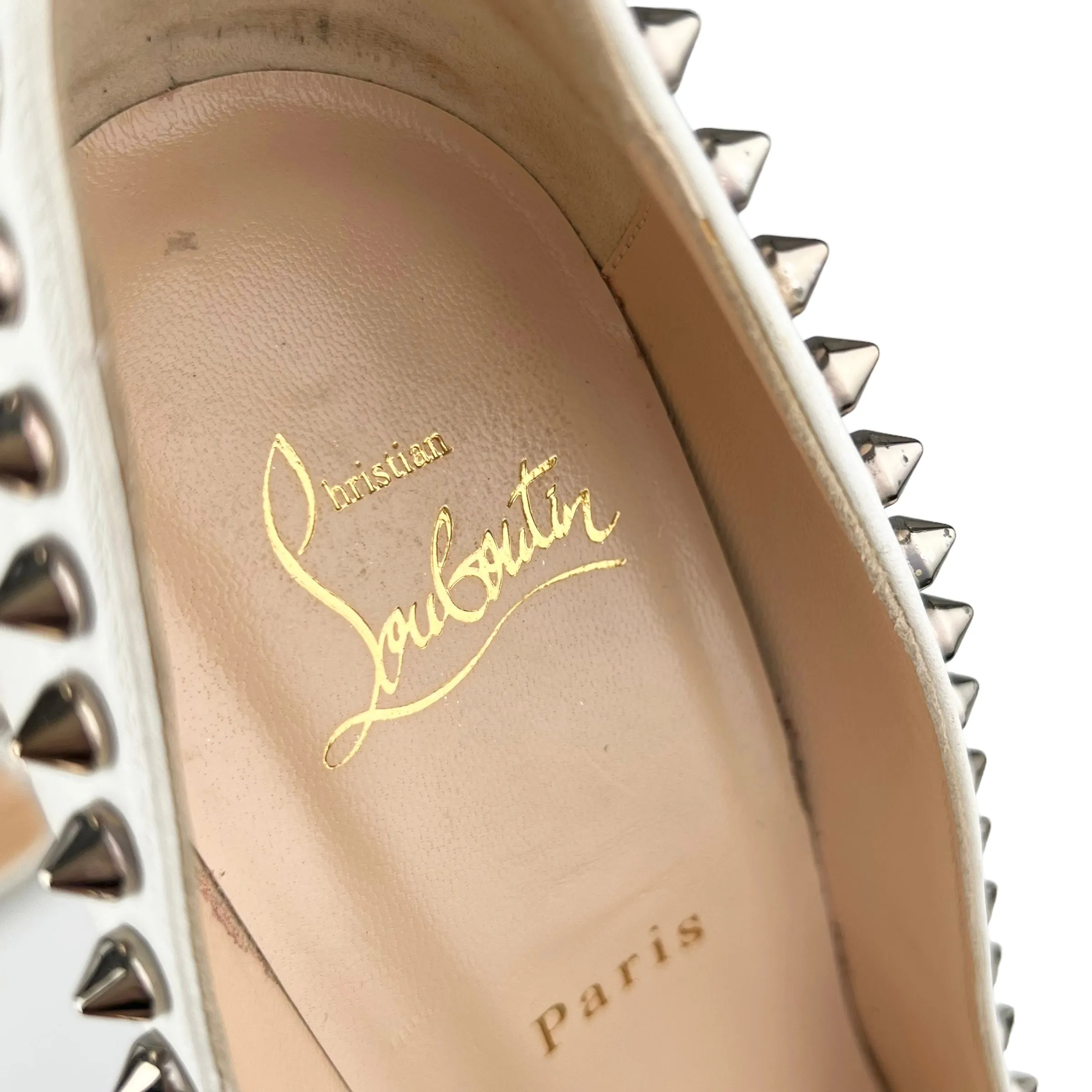Christian Louboutin Neige/Colombe Met Dorispiky 100 Kid/Specchio Heel