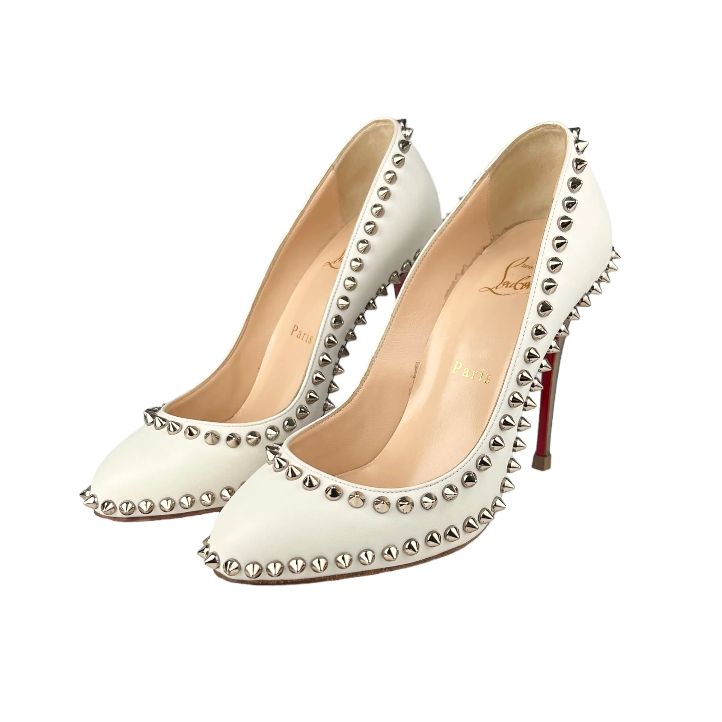 Christian Louboutin Neige/Colombe Met Dorispiky 100 Kid/Specchio Heel