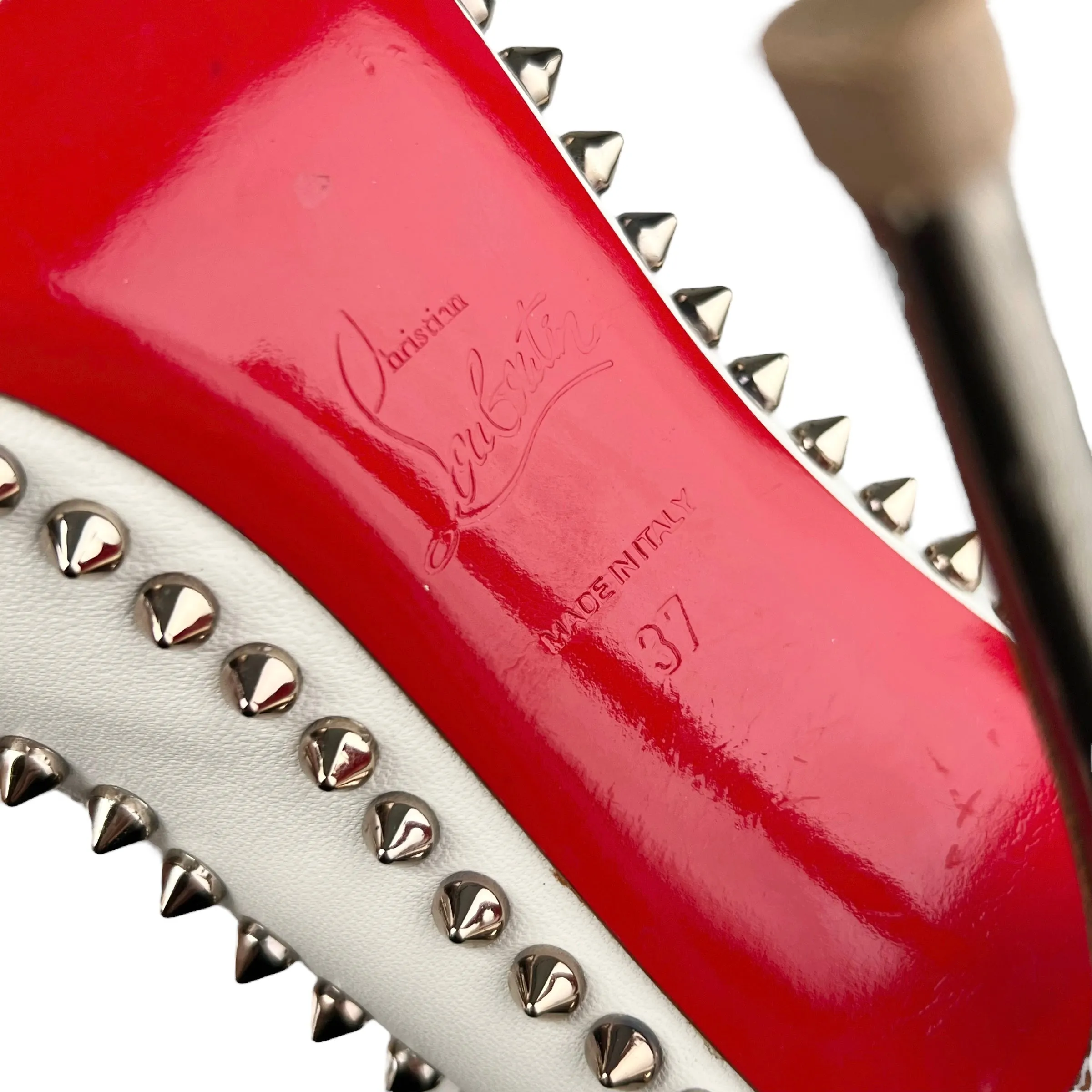 Christian Louboutin Neige/Colombe Met Dorispiky 100 Kid/Specchio Heel