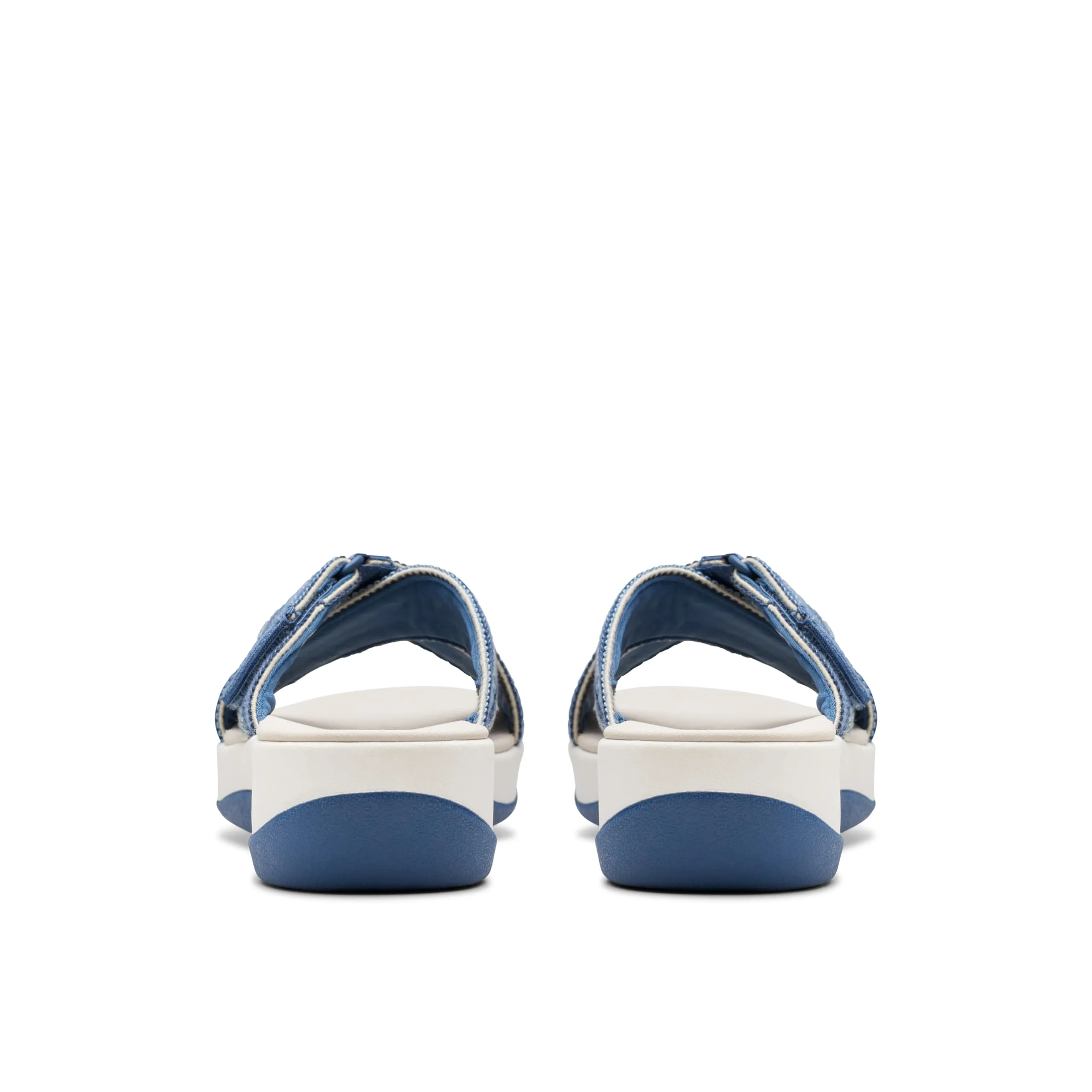 Clarks Women's Arla Wave Slide Sandal, Blue Combi, 6