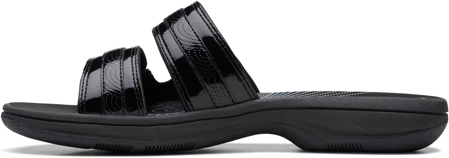 Clarks - Womens Breeze Piper H Shoes, Color Black Patent, Size: 8 M US