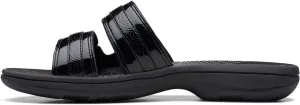 Clarks - Womens Breeze Piper H Shoes, Color Black Patent, Size: 8 M US