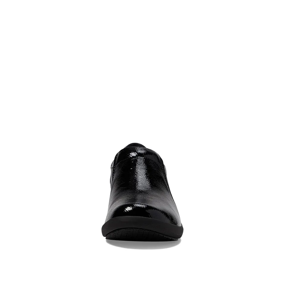 Clarks Women's Talene Pace Black Crinkle Patent 26174444