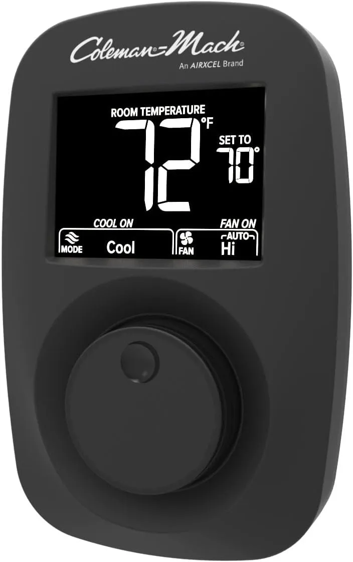 Coleman 9420A382 Heat/Cool Wall Thermostat - Digital, Black