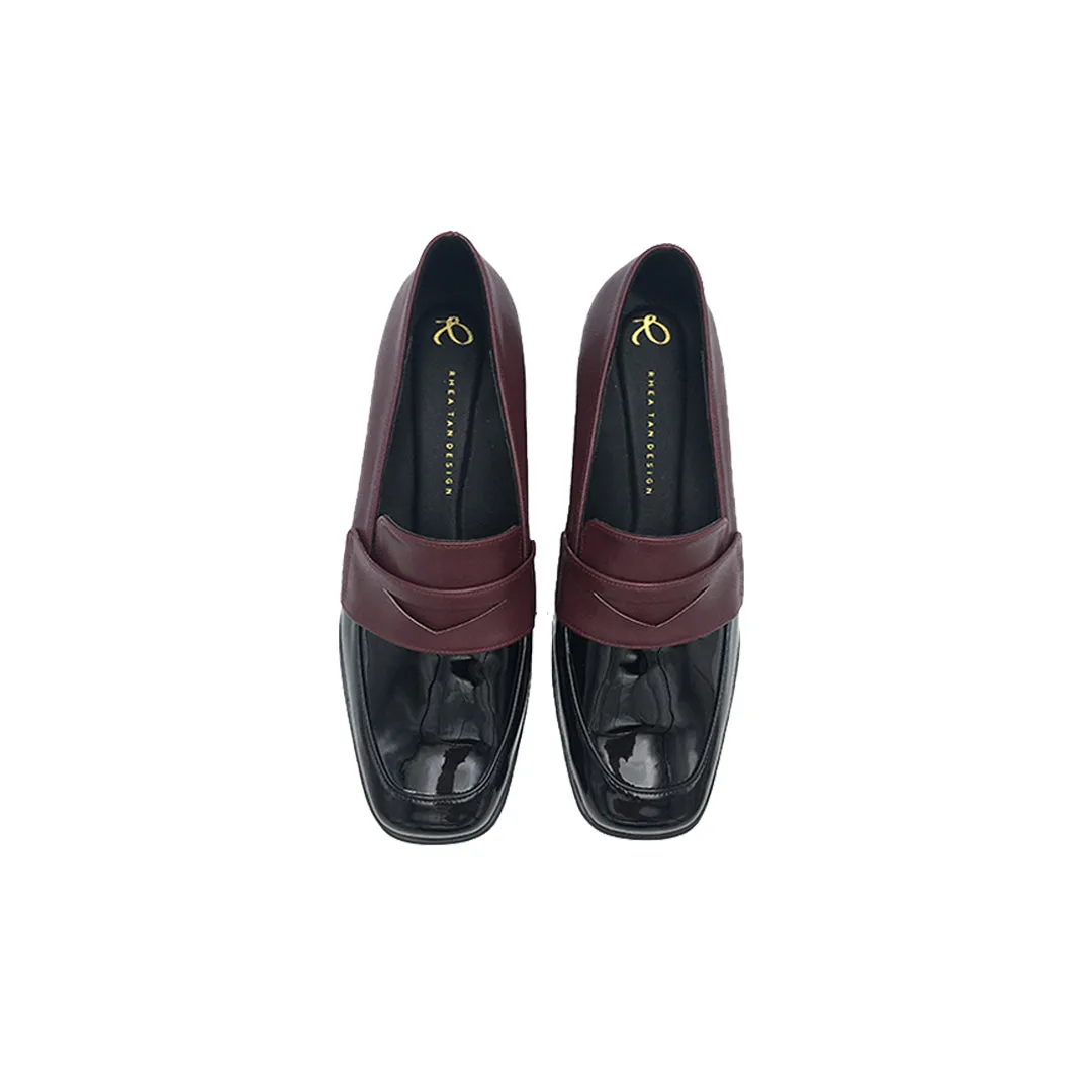 Cora Maroon Black