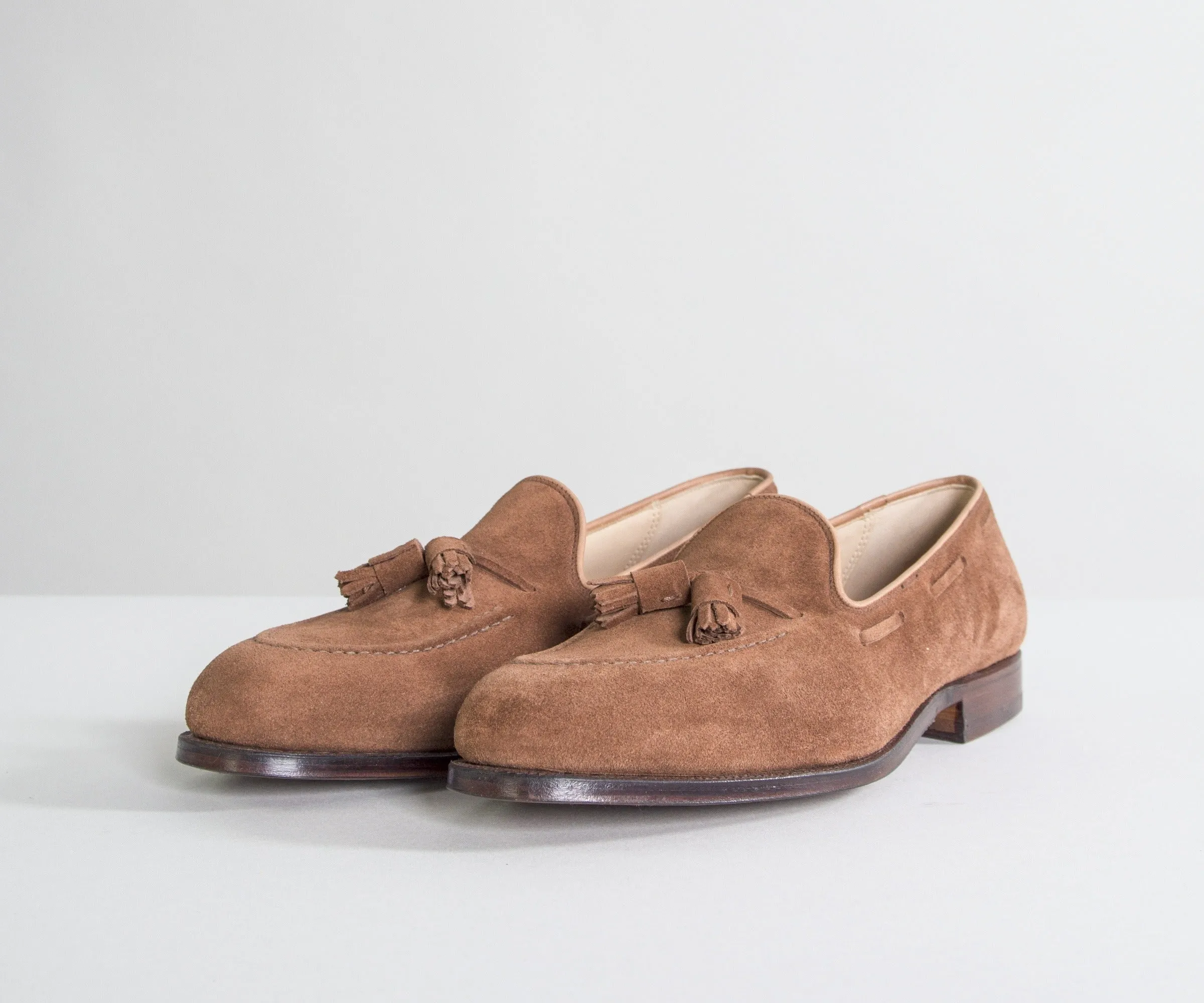 Crockett & Jones 'Cavendish' Suede Loafers Polo Brown