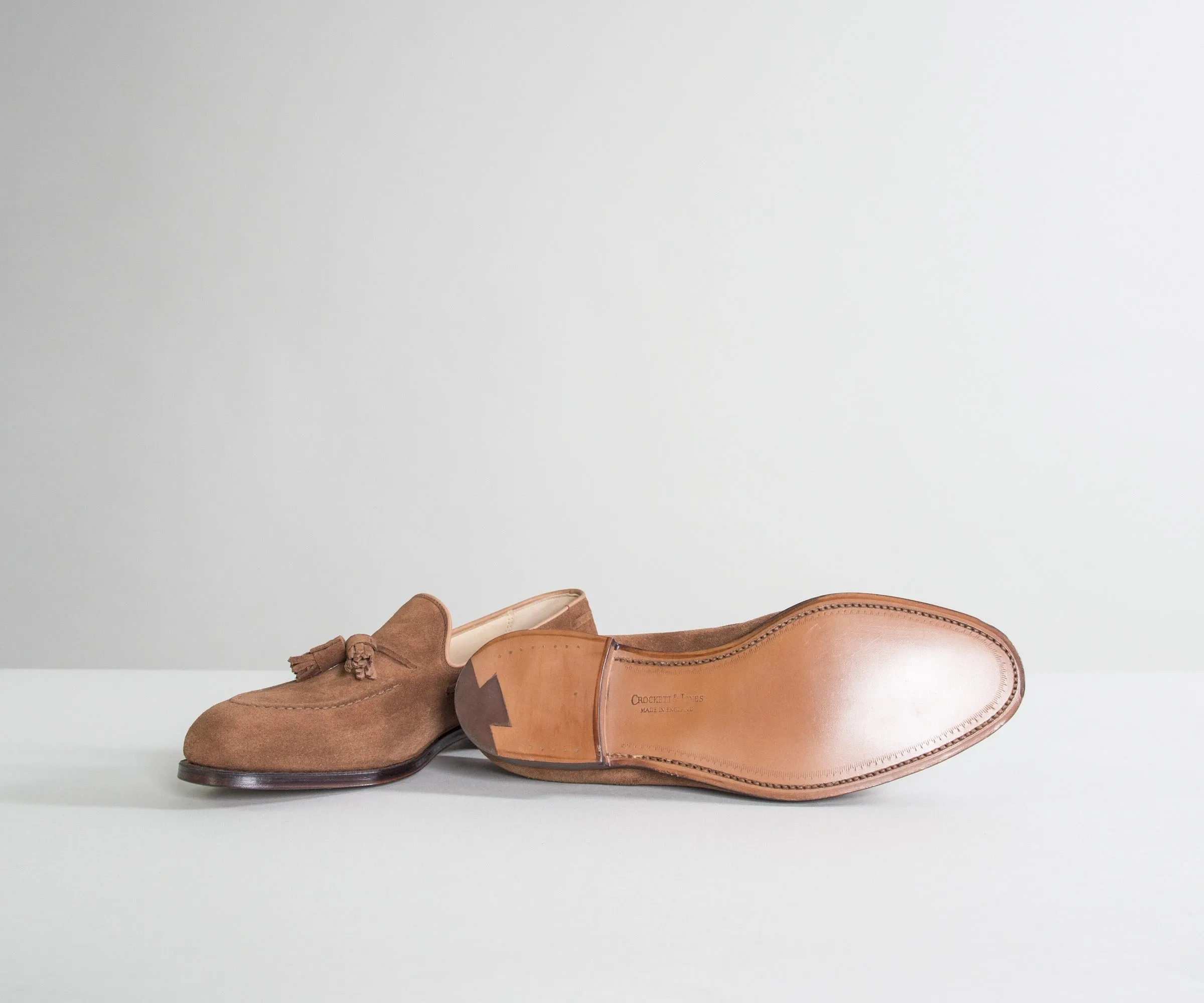 Crockett & Jones 'Cavendish' Suede Loafers Polo Brown