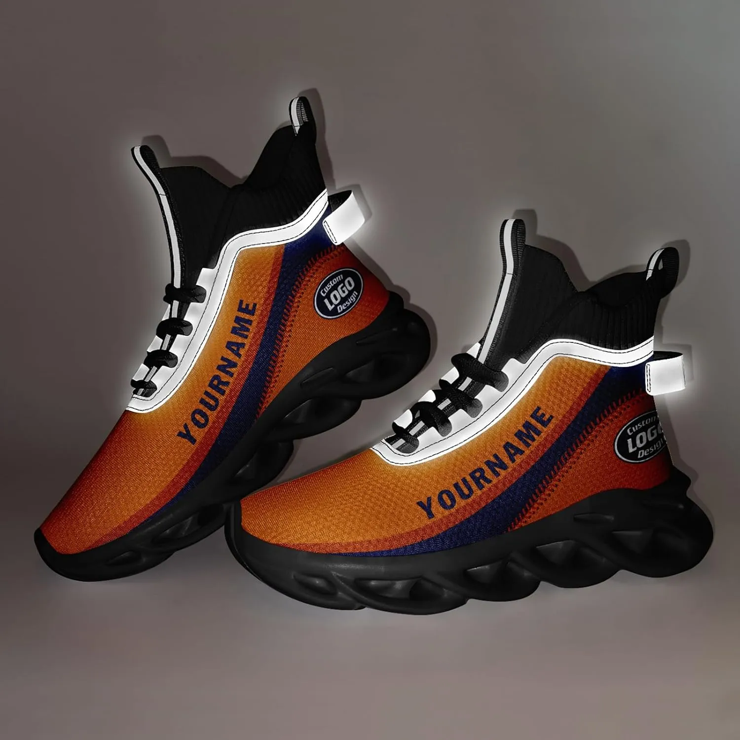 Custom Men Athletic Walking Running Tennis Shoes Fashion Women Hightop Breathable Lightweight Sneaker Unisex Baseball Shoes