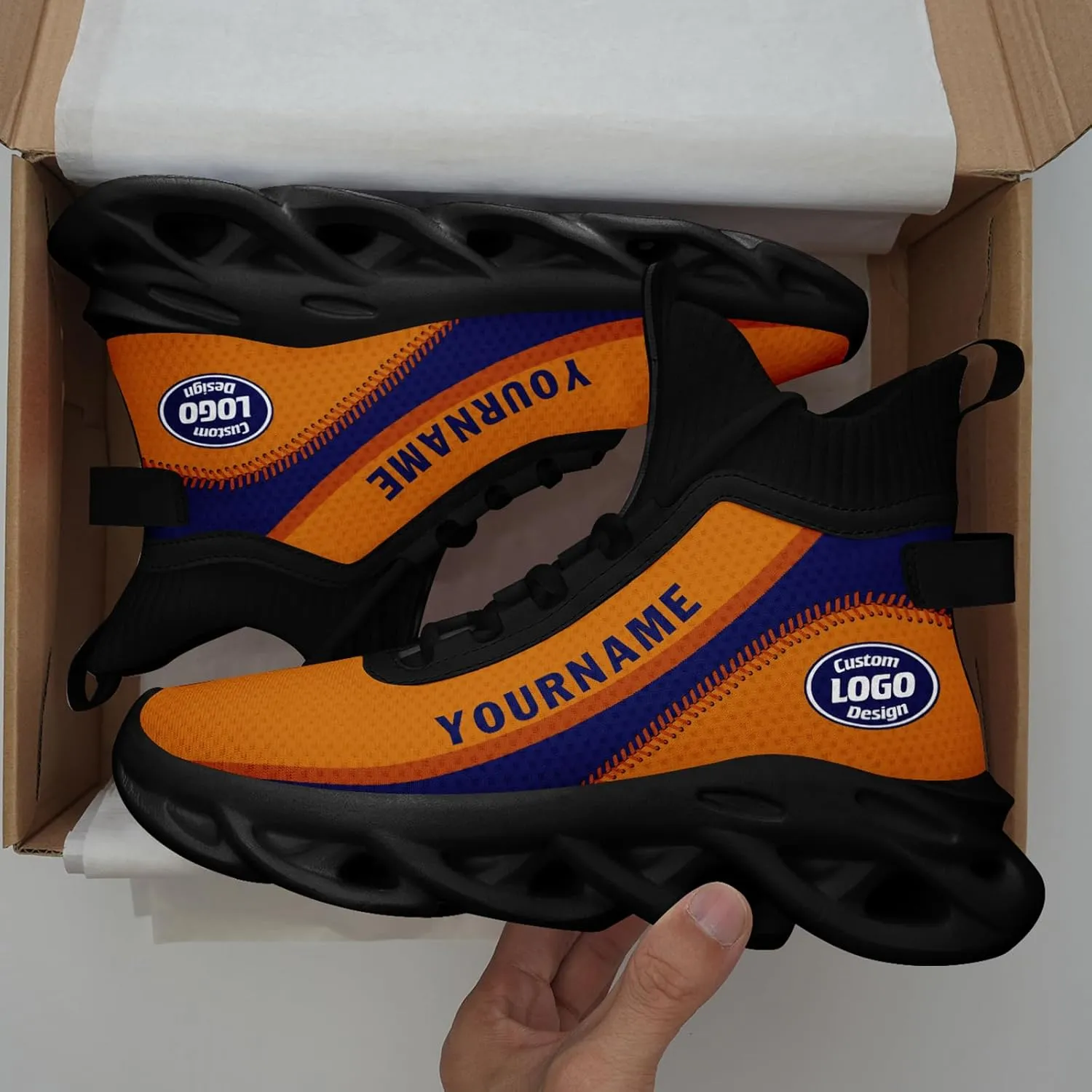 Custom Men Athletic Walking Running Tennis Shoes Fashion Women Hightop Breathable Lightweight Sneaker Unisex Baseball Shoes