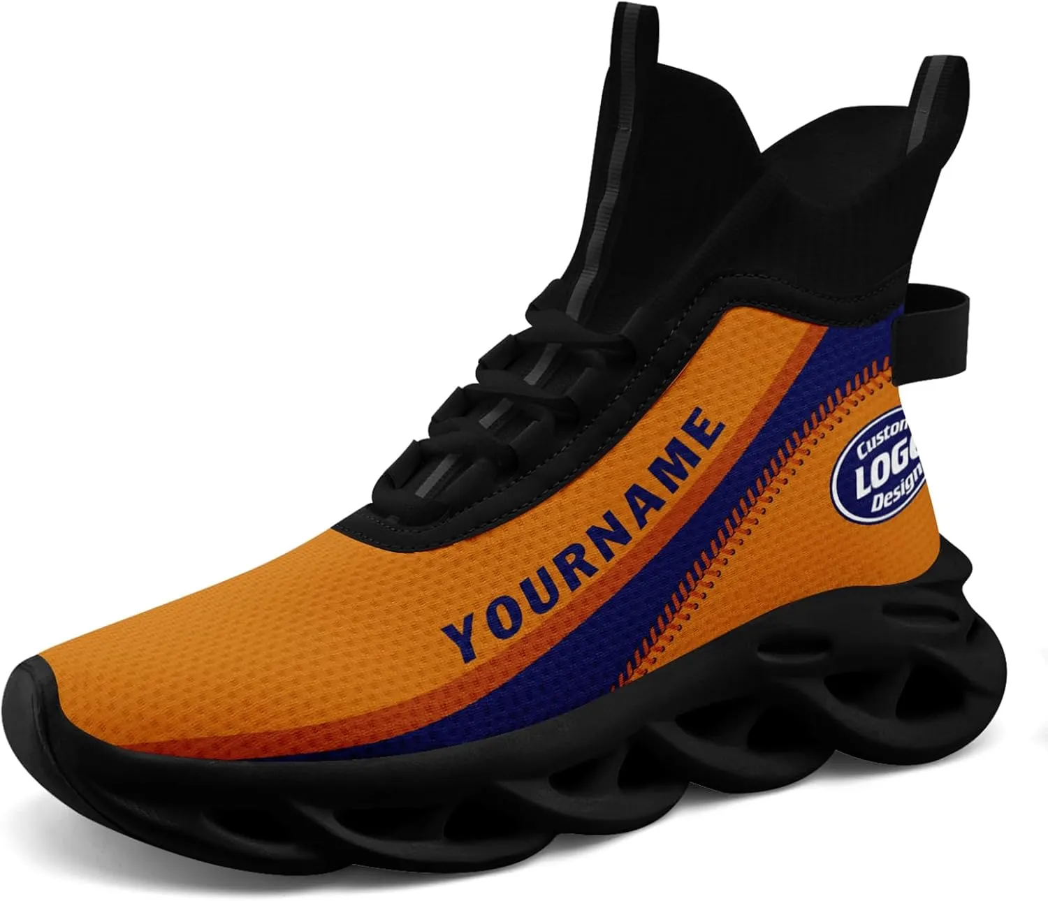 Custom Men Athletic Walking Running Tennis Shoes Fashion Women Hightop Breathable Lightweight Sneaker Unisex Baseball Shoes
