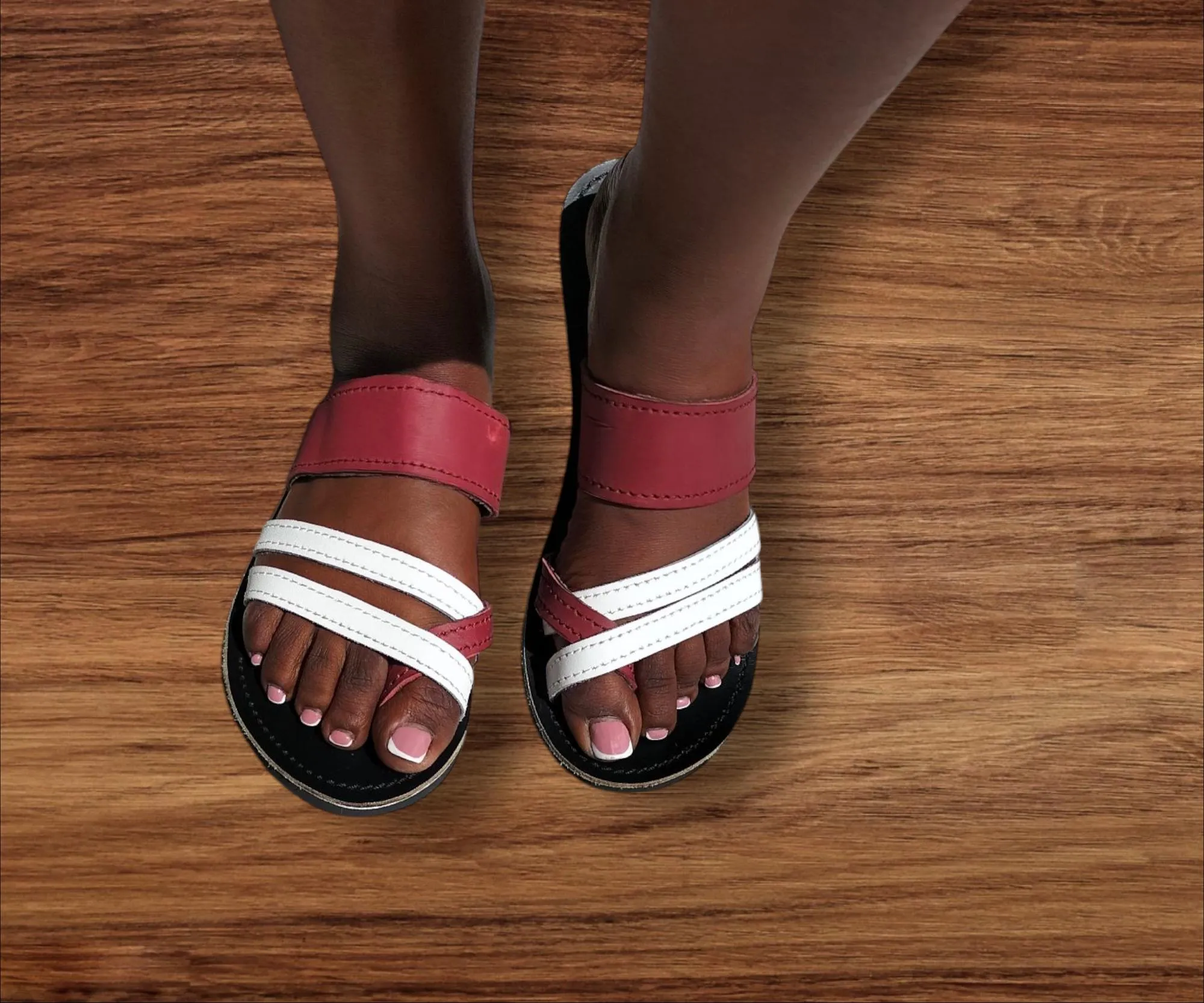 CUSTOMIZED Pure leather Sandals/Authentic Maasai-Style Leather Flip-Flops Women/Boho Beach Sandals/Comfortable Summer Sandal African Gifts