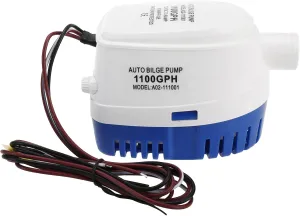 DasMarine 12V Automatic Submersible Boat Bilge Water Pump 1100GPH Built-in Auto Float Switch (1100GPH)