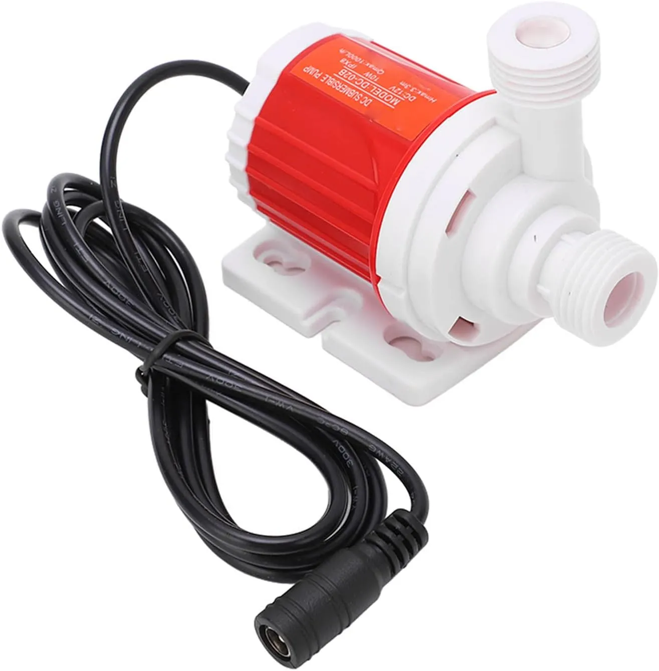 DC 12V Submersible 10W 3.3Meter IPX8 Mini Quiet Pump for Fish, Aquariums and Fountains