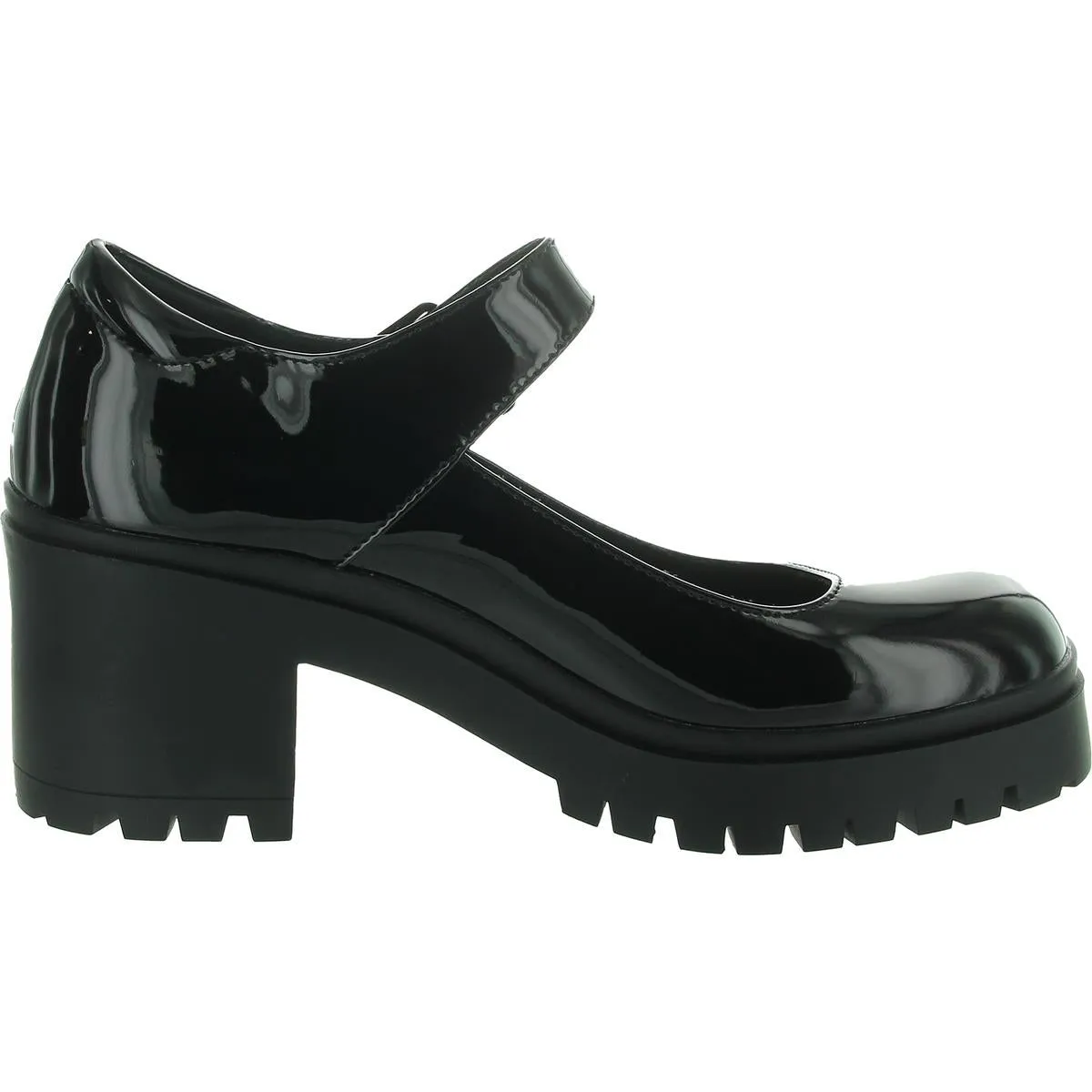 Dirty Laundry Womens Oh Boy Solid Patent Loafer Heels