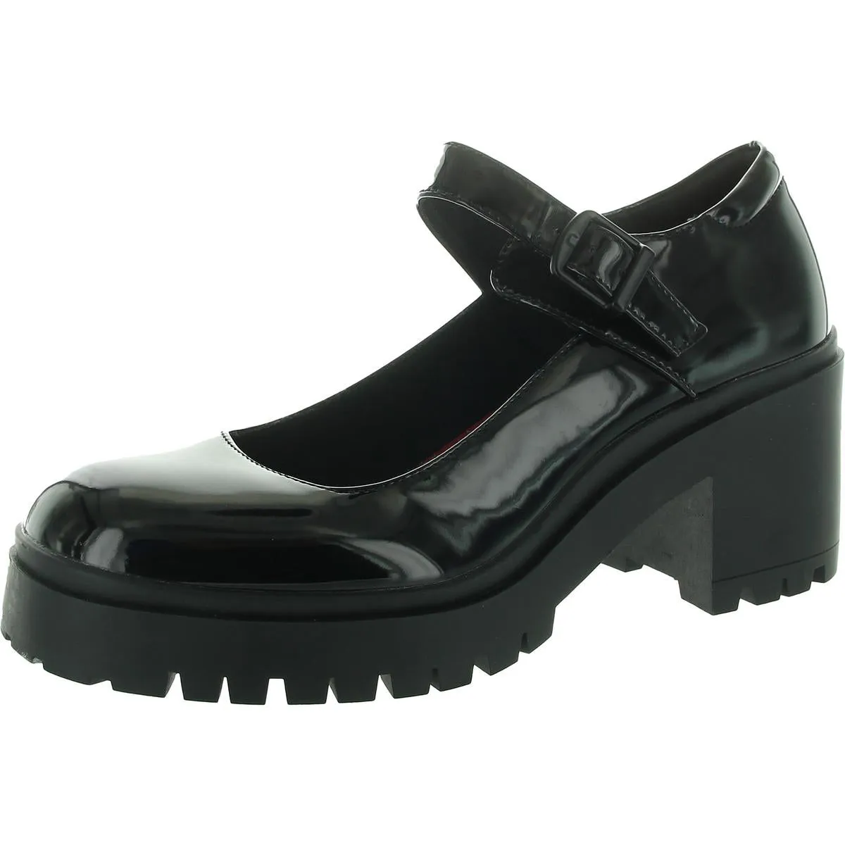 Dirty Laundry Womens Oh Boy Solid Patent Loafer Heels