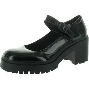 Dirty Laundry Womens Oh Boy Solid Patent Loafer Heels