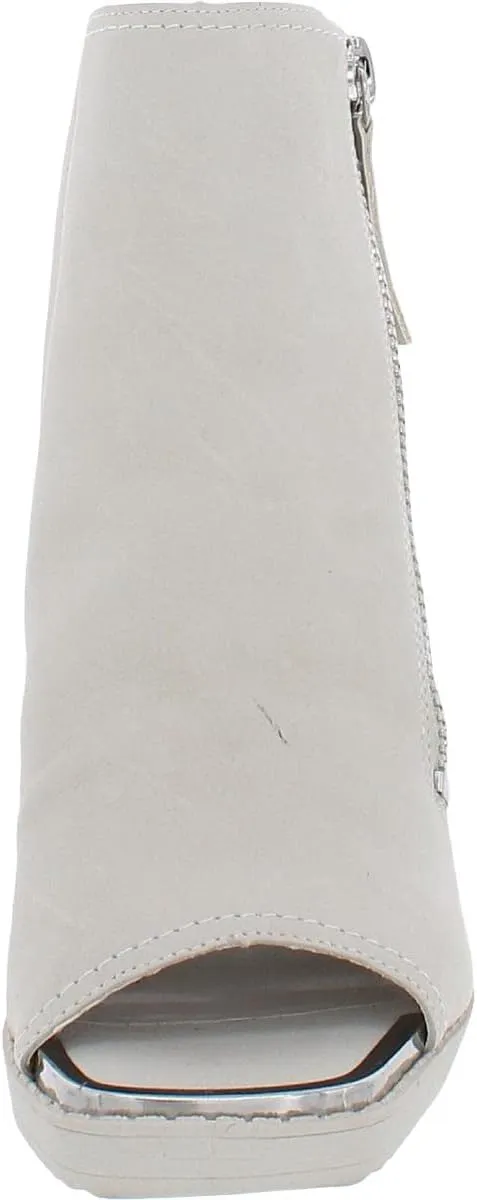 DKNY Women's Open Toe Rubber Sole Heeled Sandal Bootie Fashion Boot