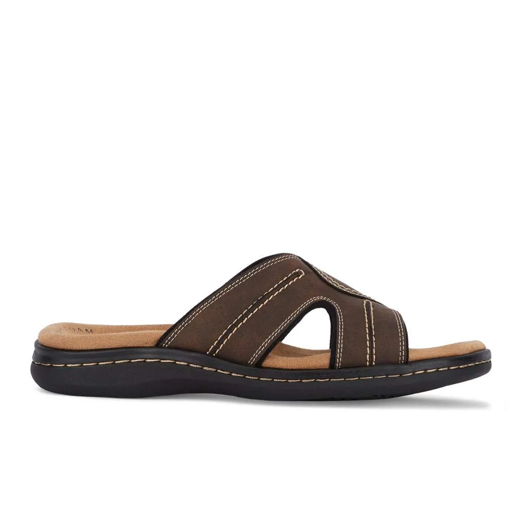 Dockers Mens Sunland Casual Slide Sandal Shoe, Dark Brown, 10 M