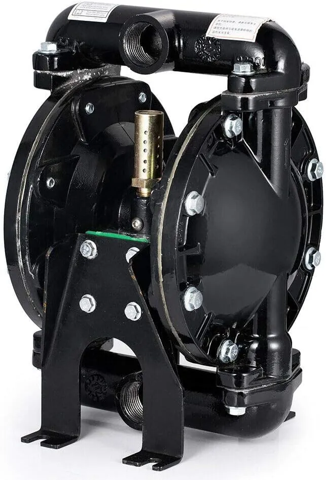 Double Diaphragm Pump - 1 inch Inlet & Outlet, Dual Diaphragm Air Pump, 35 GPM Max, 120PSI