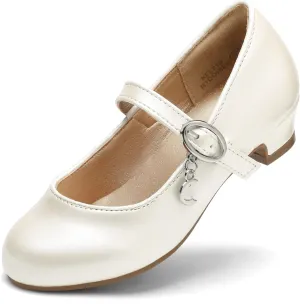 DREAM PAIRS Girls Mary Jane Low Heel Princess Flower Wedding Party Pump Dress Shoes