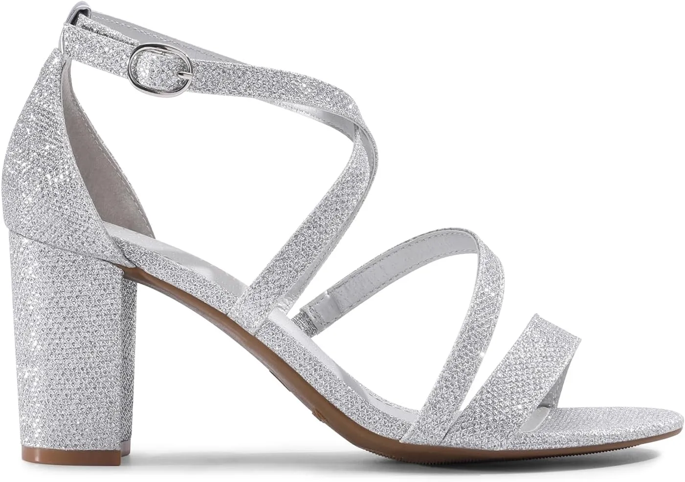 DREAM PAIRS Women’s Ankle Strap Dress Pump Low Chunky Heel Sandals
