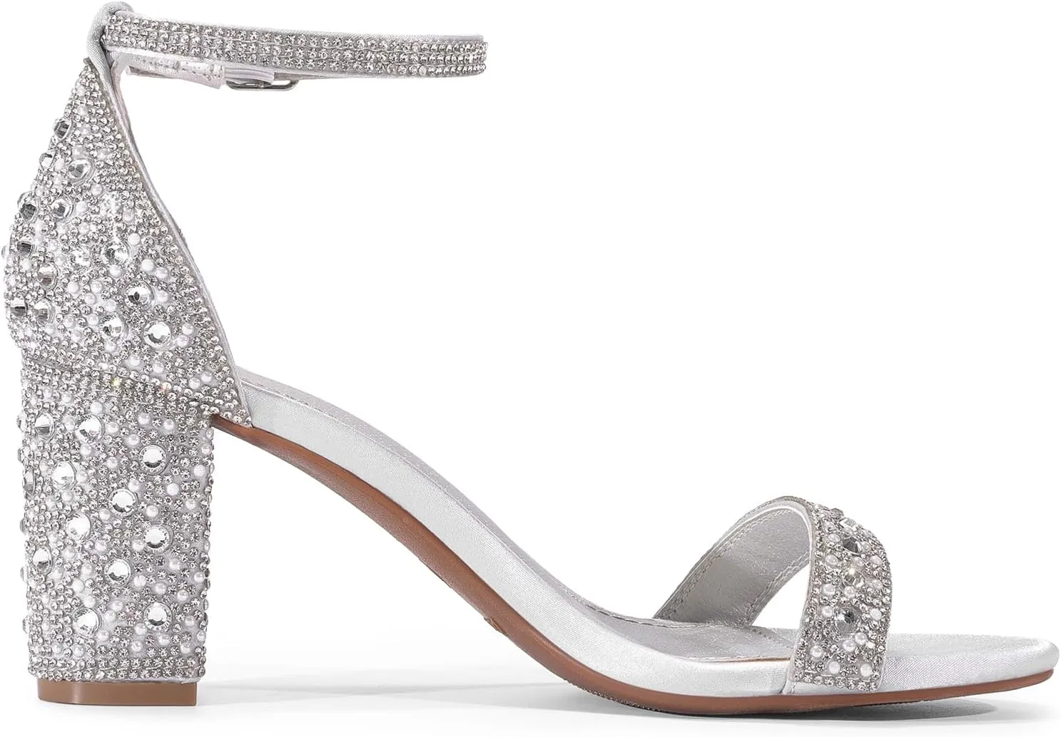 DREAM PAIRS Women's Chunk Low Heel Pump Sandals
