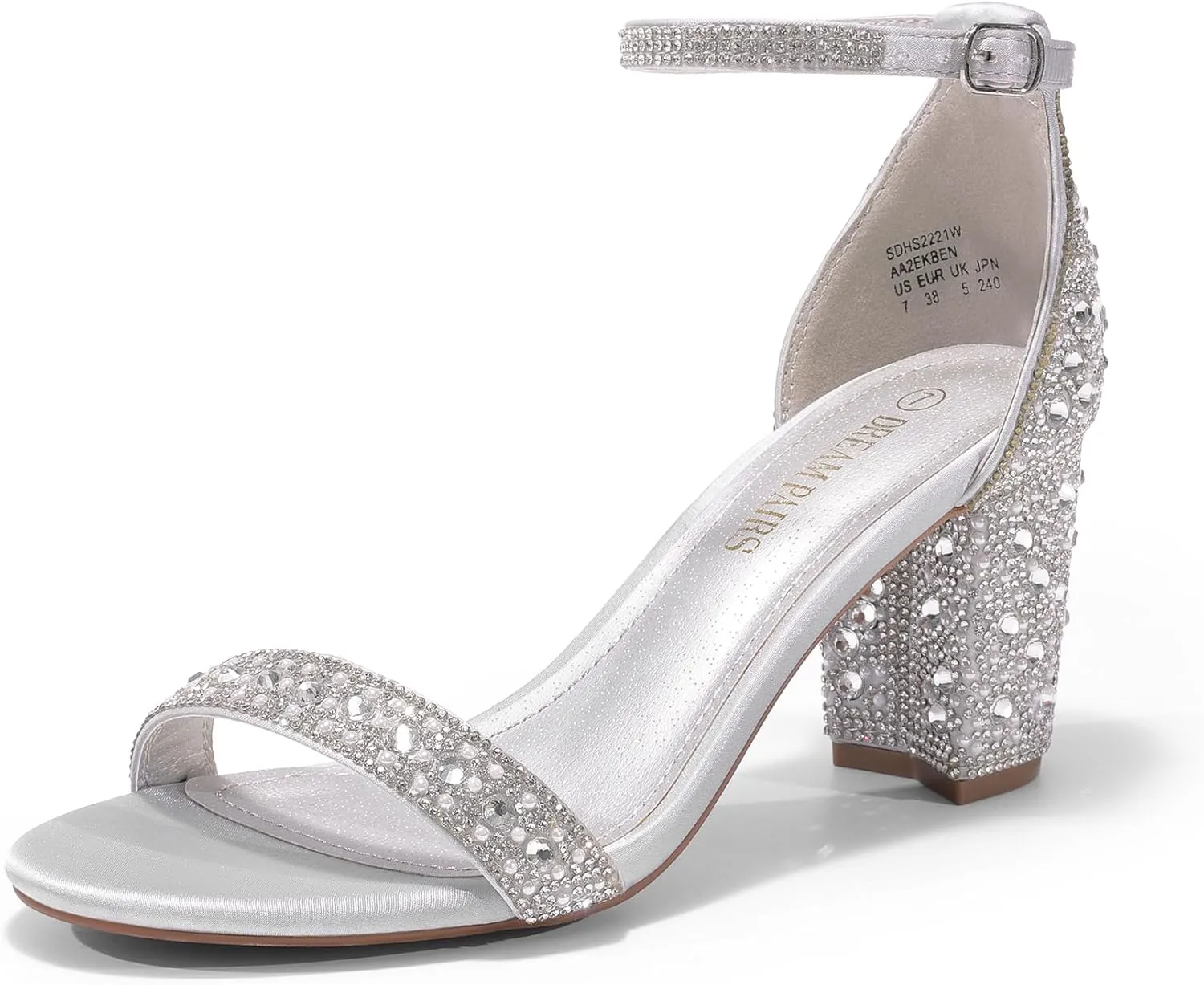 DREAM PAIRS Women's Chunk Low Heel Pump Sandals