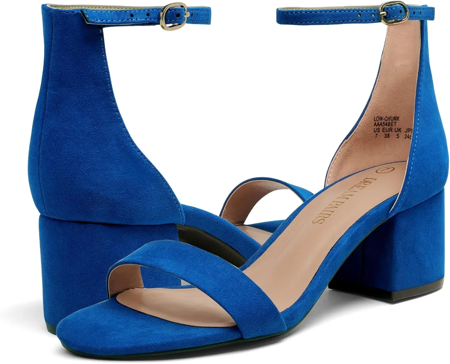 DREAM PAIRS Womens Low-Chunk Low Heel Pump Sandal
