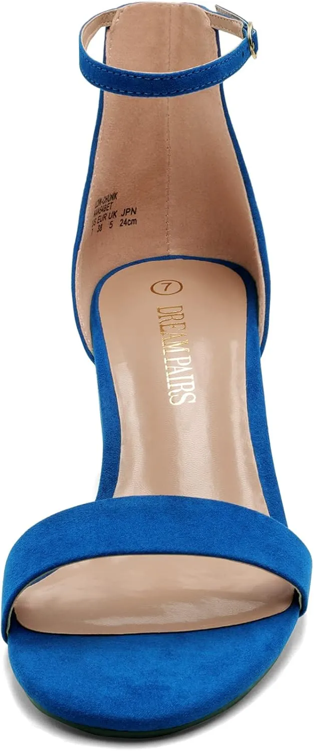 DREAM PAIRS Womens Low-Chunk Low Heel Pump Sandal