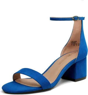 DREAM PAIRS Womens Low-Chunk Low Heel Pump Sandal