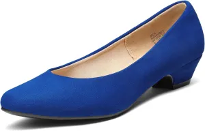 DREAM PAIRS Women's Mila Low Chunky Heel Pump Shoes