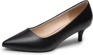 DREAM PAIRS Women's Pumps Kitten Heel Pointed Toe Shoes for Women Comfortable Office Work Dress Shoes