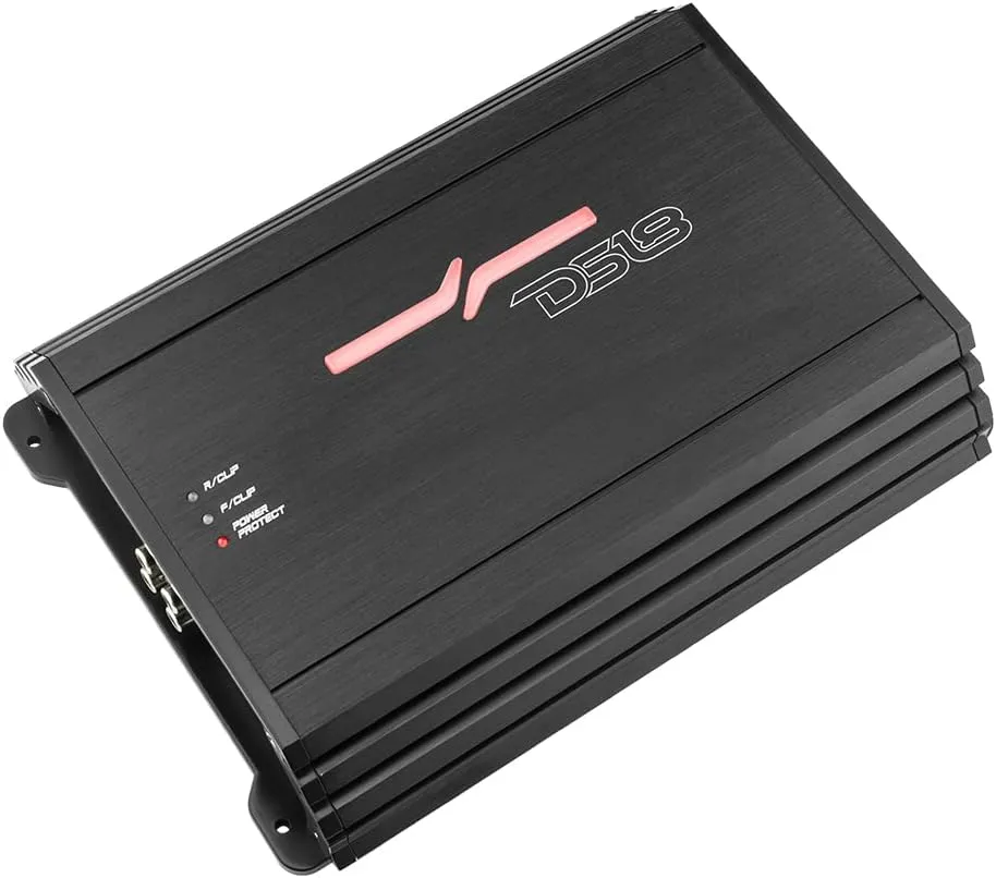 DS18 ZR800.4D Car Amplifier Class D 4-Channel Stereo Full Range Amp 3600 Watts Peak Power - Adjustable Frequency High/Low Pass Setting - Guaranteed to Supercharge Your Car Audio Sound System