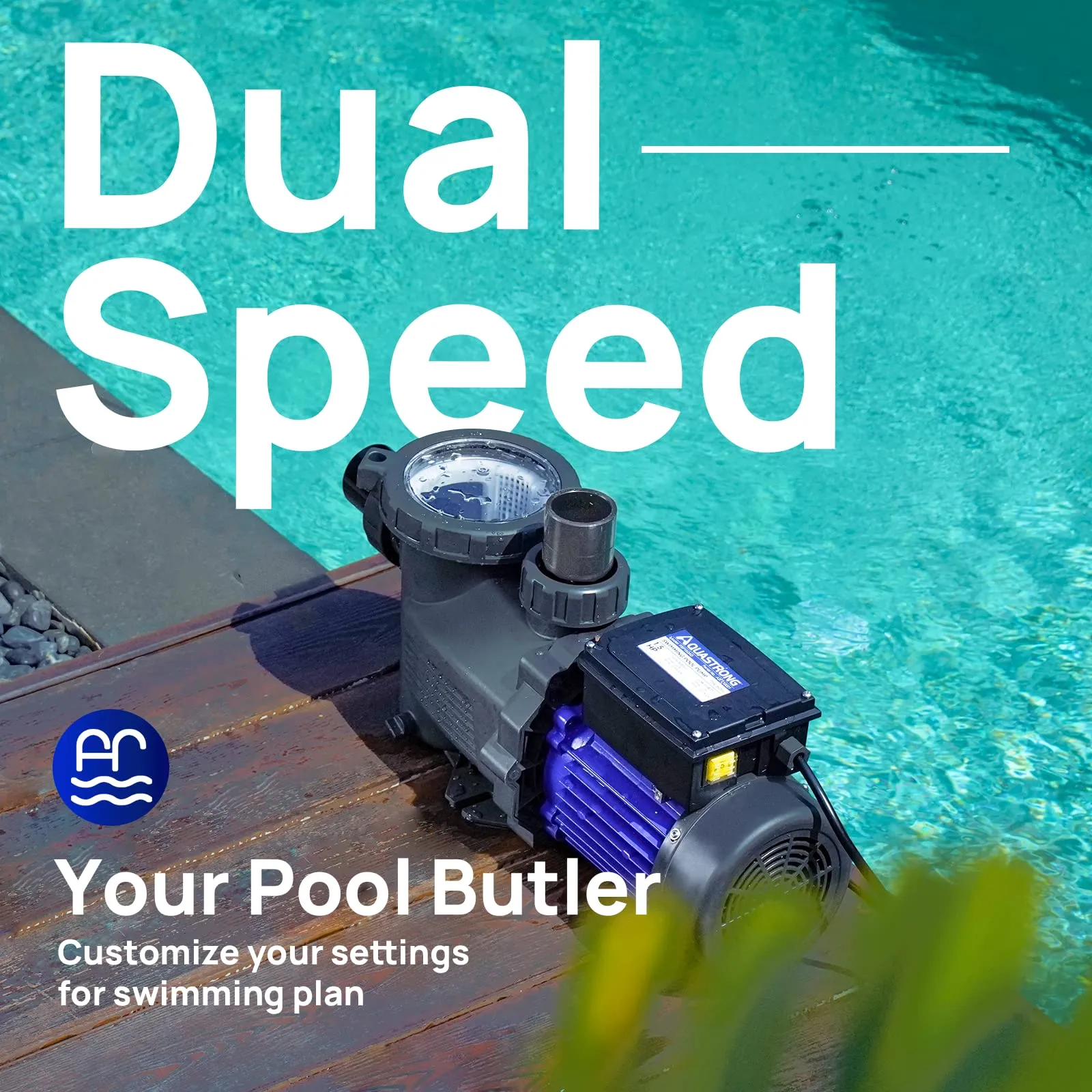 Dual Speed Pool Pumps, 1.5 HP & 2 HP, 4975GPH to 5186GPH, 115V