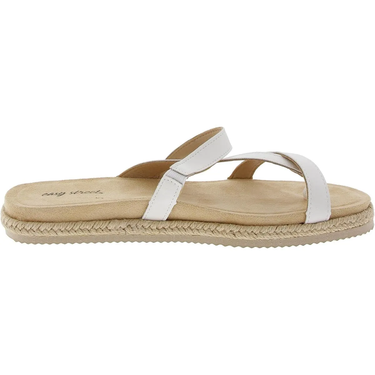 Easy Street Women's Song Slide Sandal, White, 9.5