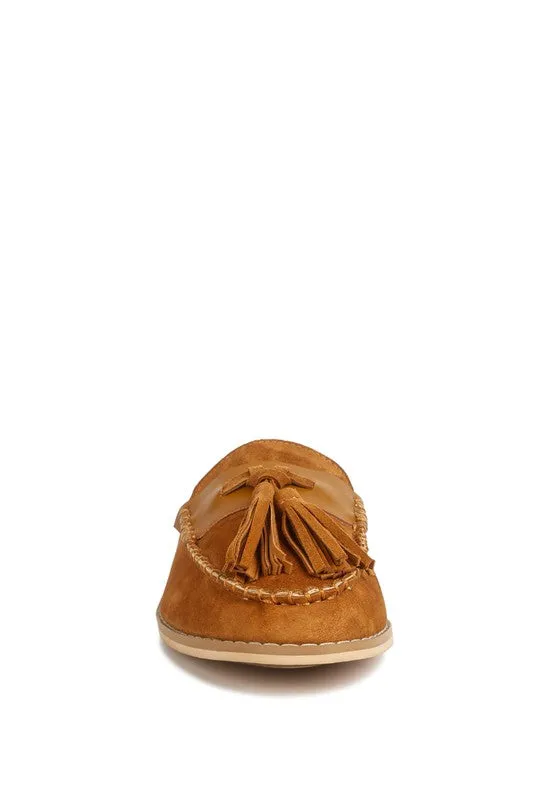 EDMANDA TASSLE  MULES *GENUINE LEATHER*