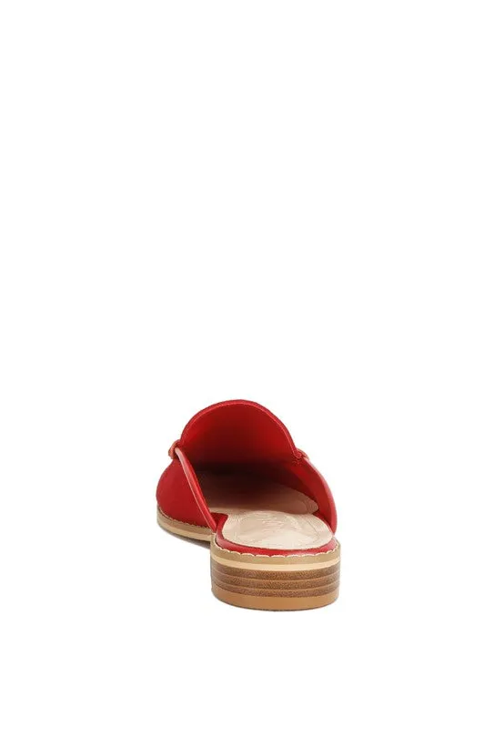 EDMANDA TASSLE  MULES *GENUINE LEATHER*