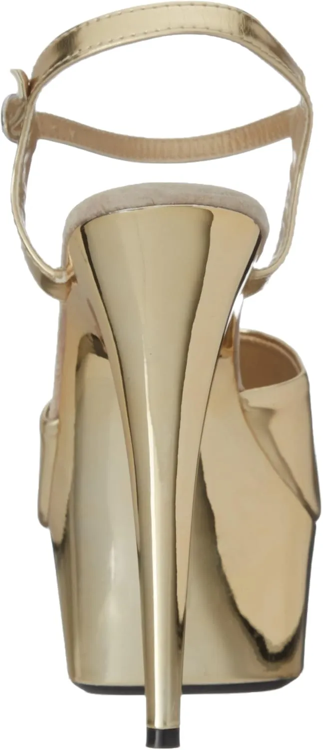 Ellie Shoes Women's 609-CHROME Platform Sandal