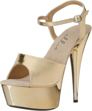 Ellie Shoes Women's 609-CHROME Platform Sandal
