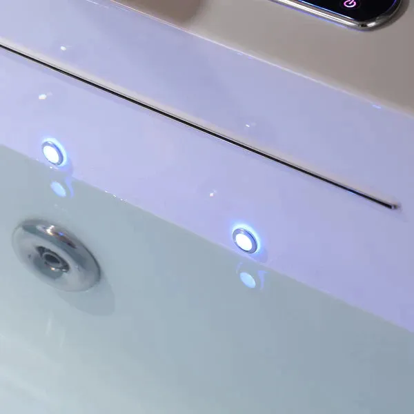 Empava 67 in. Rectangular Jetted Massage and Waterfall Bathtub (67JT351LED)