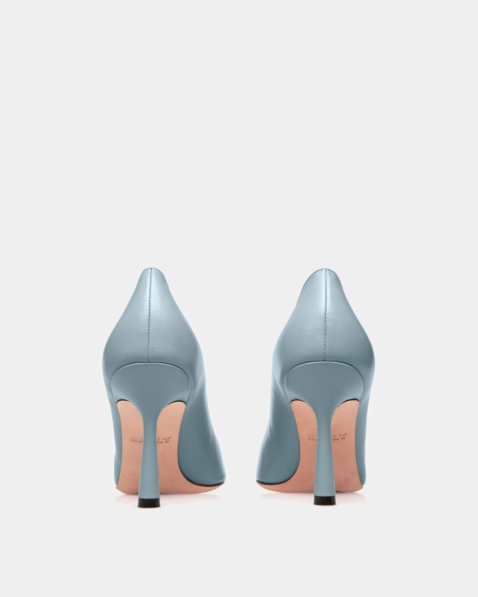 Evanca Leather Pumps In Light Blue