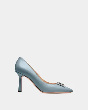 Evanca Leather Pumps In Light Blue