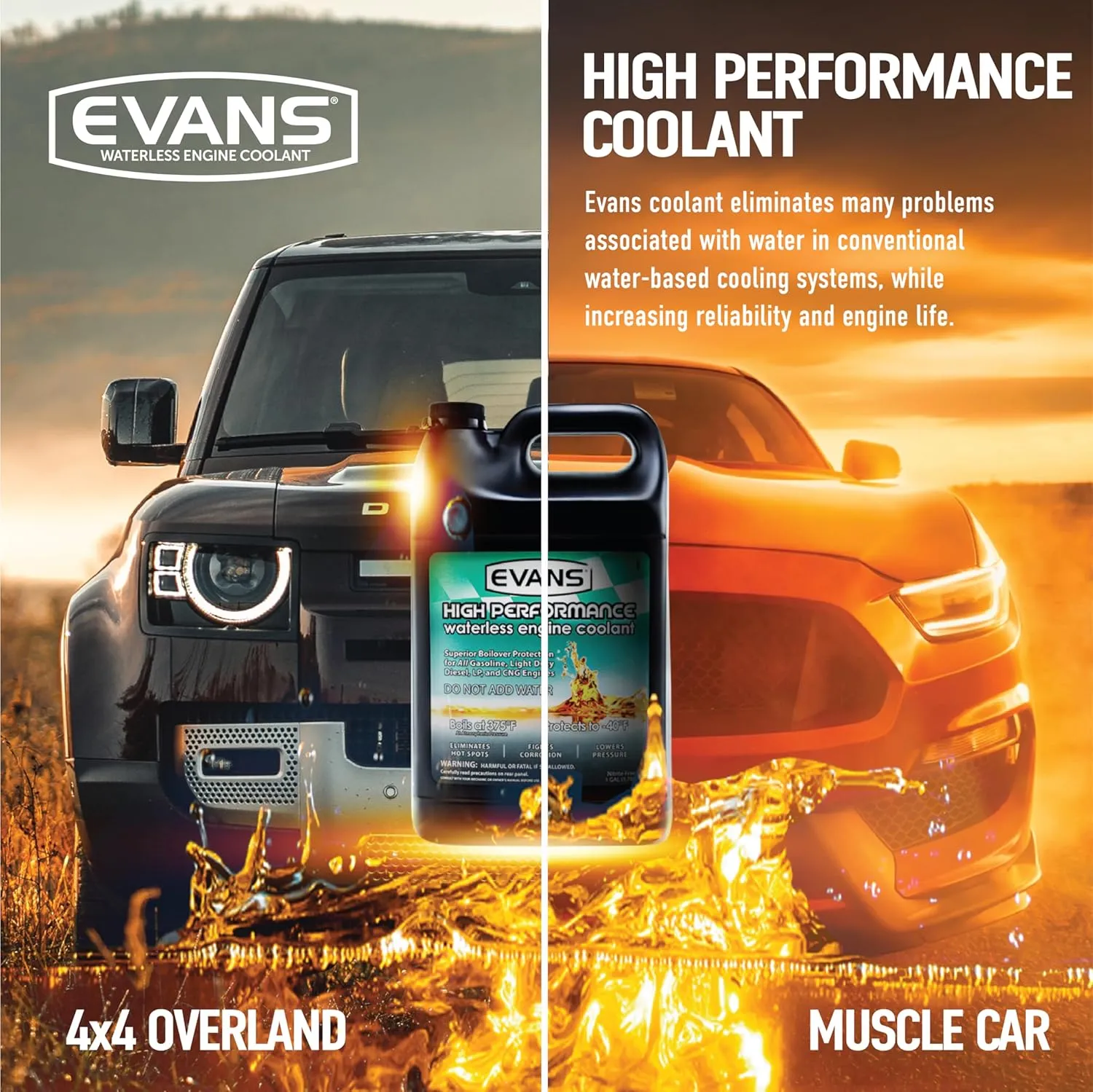 EVANS Cooling Systems EC53001 High Performance Waterless Engine Coolant, 128 fl. oz.