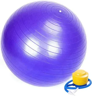 Exercise Workout Yoga Ball (Multiple Sizes) for Fitness, Pilates, Sculpting, Stability, Balance & Yoga - Quick Pump Included - Anti Burst Professional Quality Design