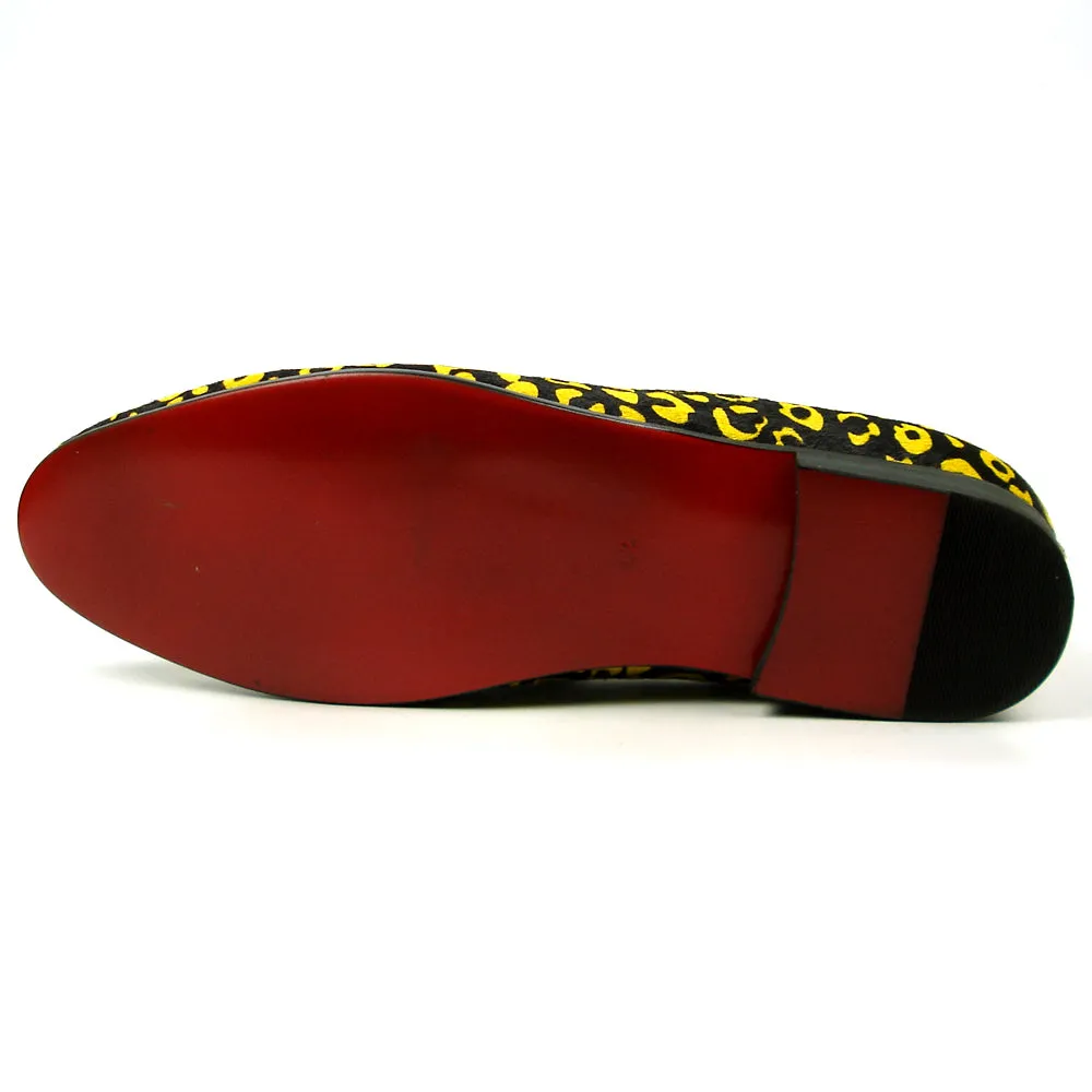 FI-7402 Black Yellow Pony Hair with Tassel Loafer Fiesso by Aurelio Garcia