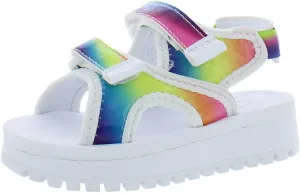 Fila Spot Eva Sandal Infant/Toddler Shoes Size 5, Color: White/Shocking Orange/Electric Purple