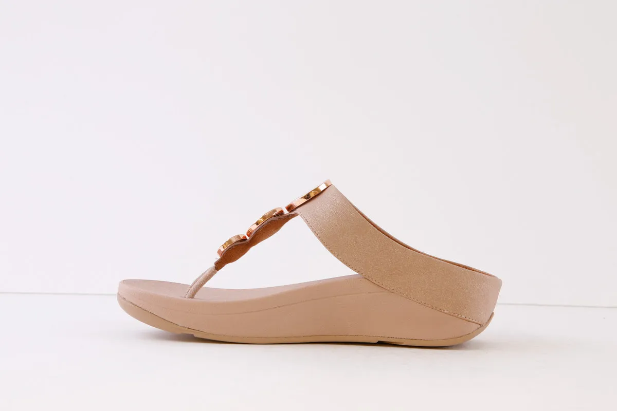 FITFLOP - HALO SHIMMER TOE-POST MULE - PINK